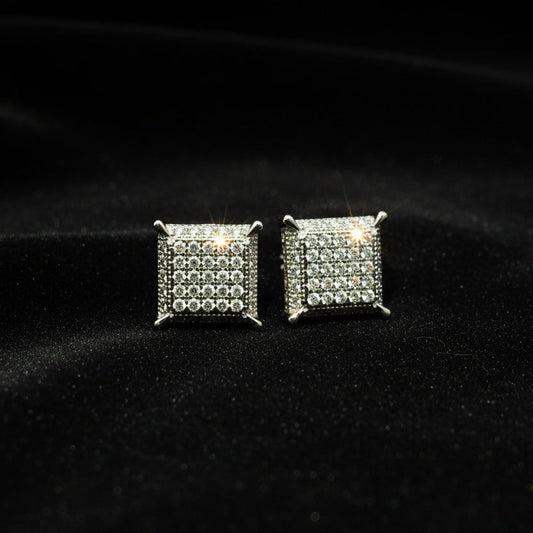 Moissanite 0.34 ctw Square Stud Earrings