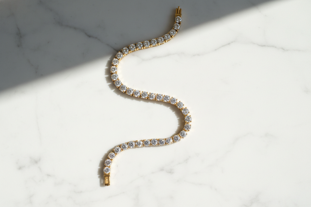 4MM gold tennis bracelet 