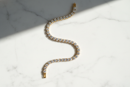 4MM gold tennis bracelet 