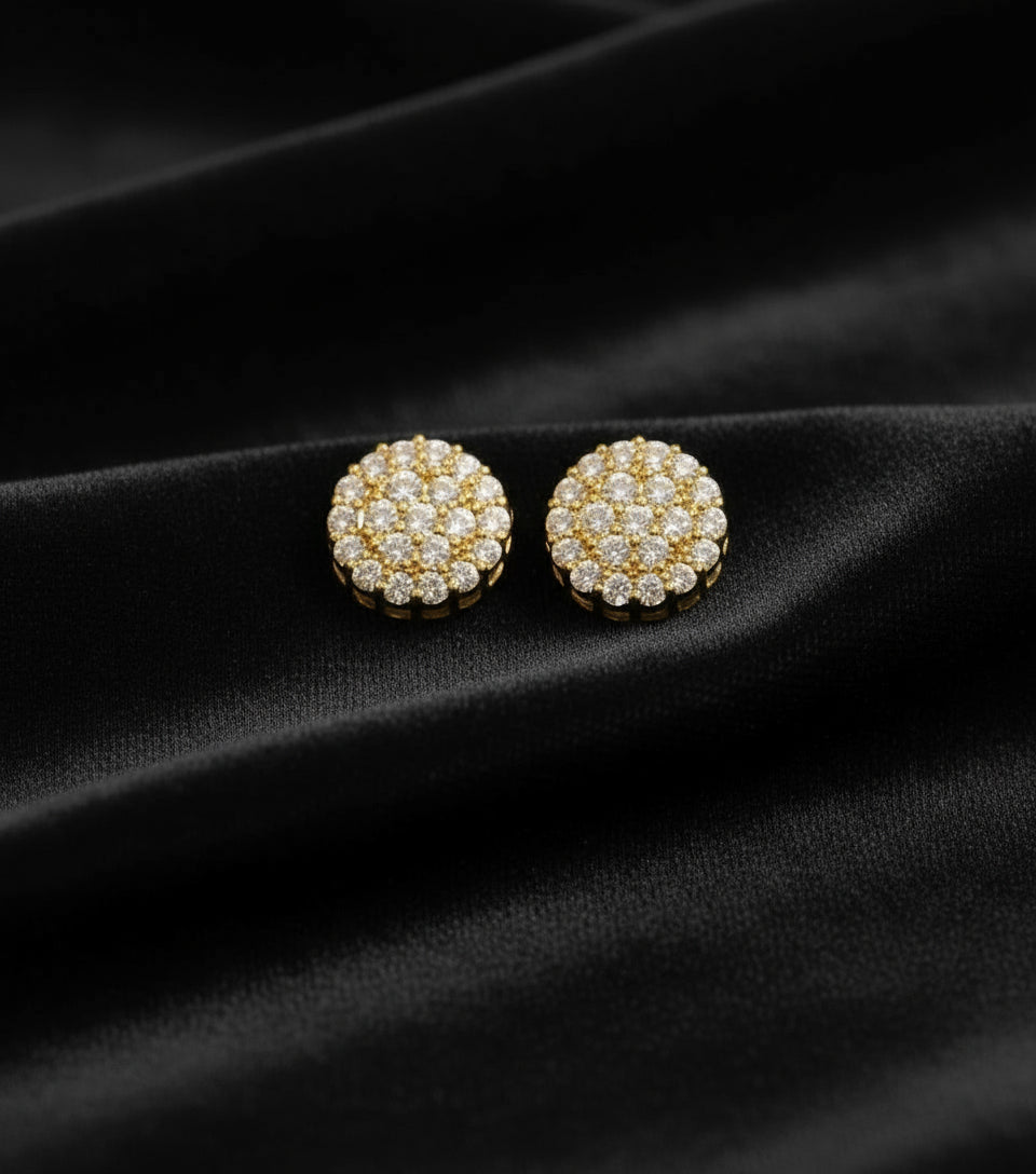 Round cut earrings
