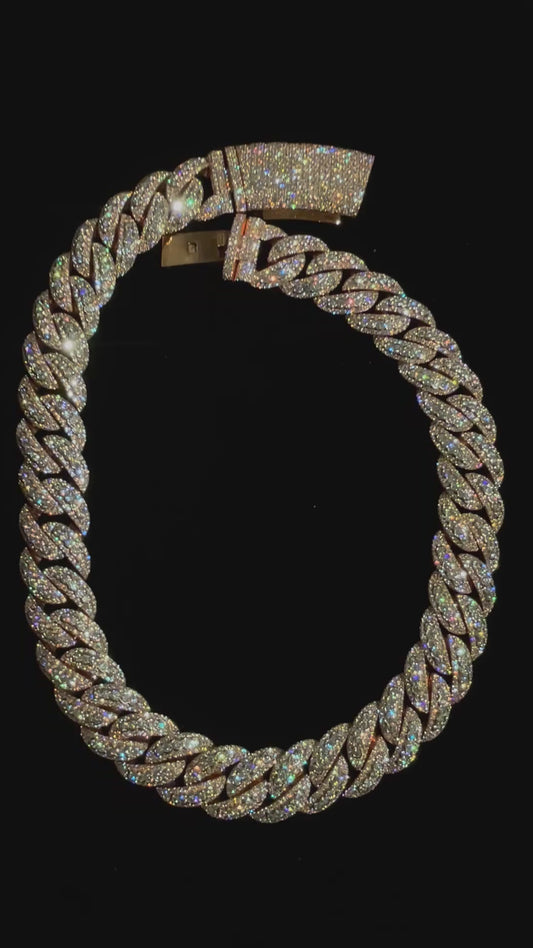 22MM raised pointers Cuban chain