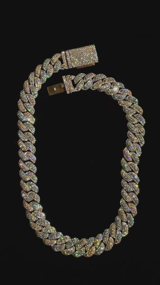 20MM Rasied Pointers Cuban Chain